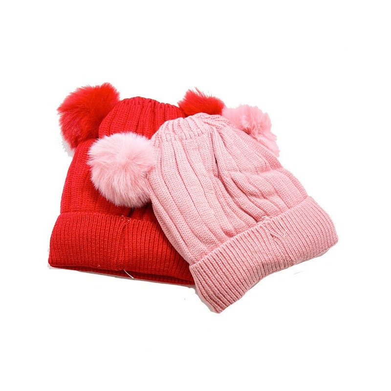GORRO DOS MOTITAS NIÑOS